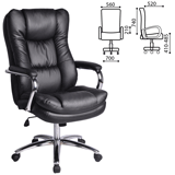 Кресло руководителя офисное BRABIX "Amadeus" EX-507, экокожа, хром